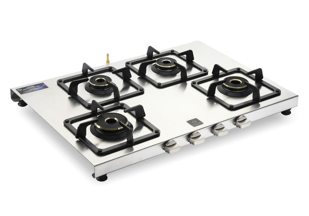 4 burner steel cooktops