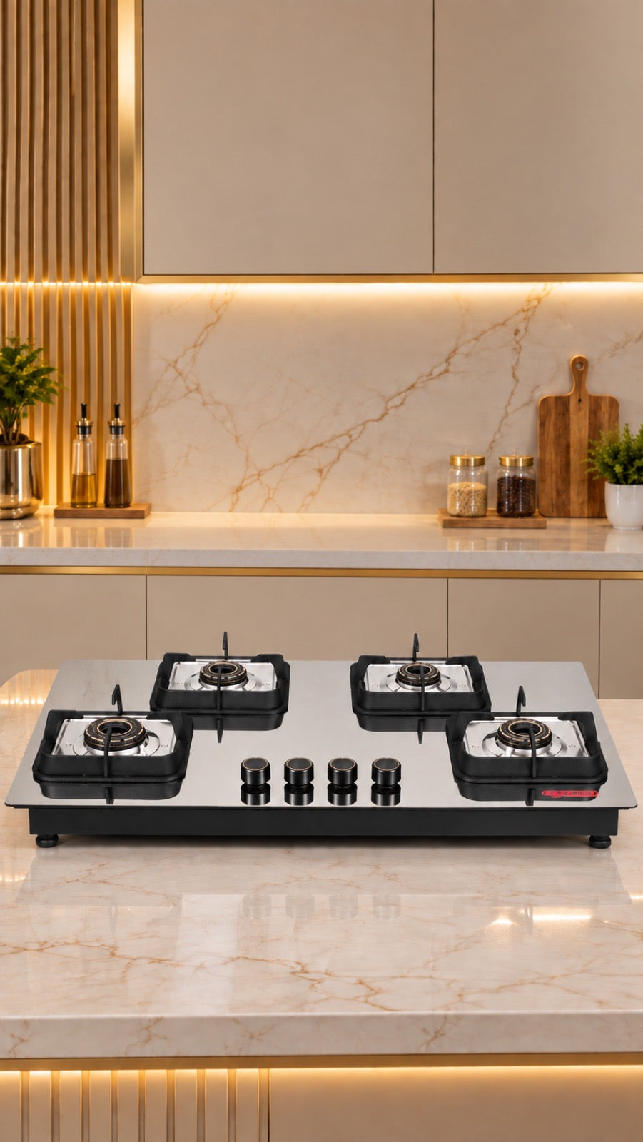 Safeline Plus 4br Alex series stainless steel built in hob automatic