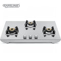 3 burner bahubali 2mm stainless steel hobtop auto ignition gas stove with 5 years overall warranty