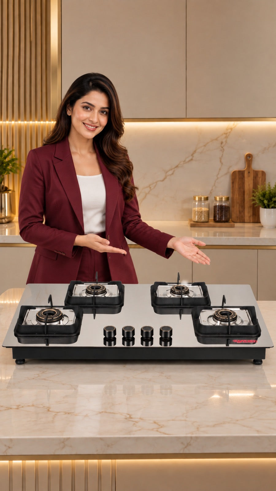 Safeline Plus 4br Alex series stainless steel built in hob automatic