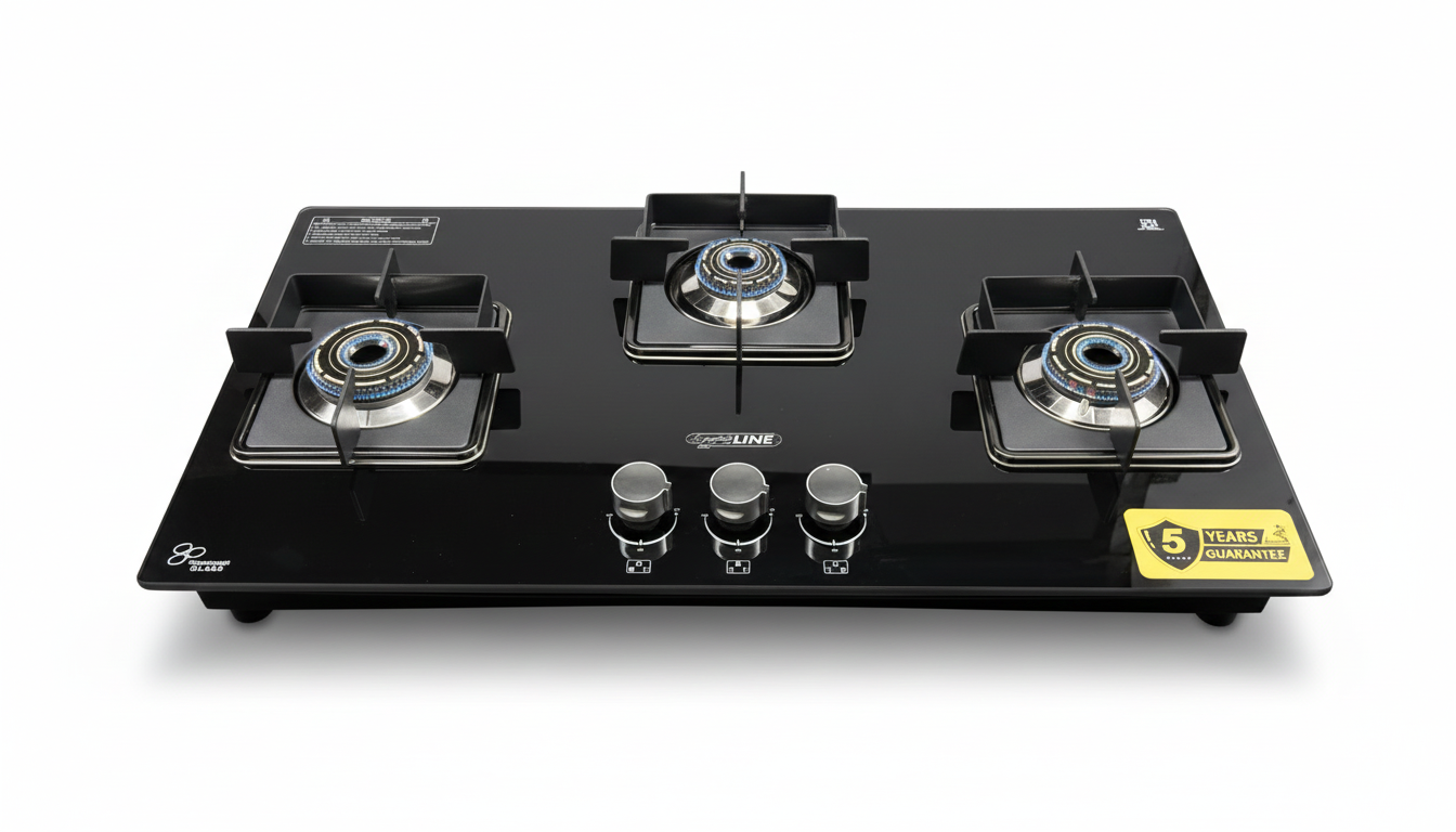 3br inbuilt hob glasstop 8mm automatic