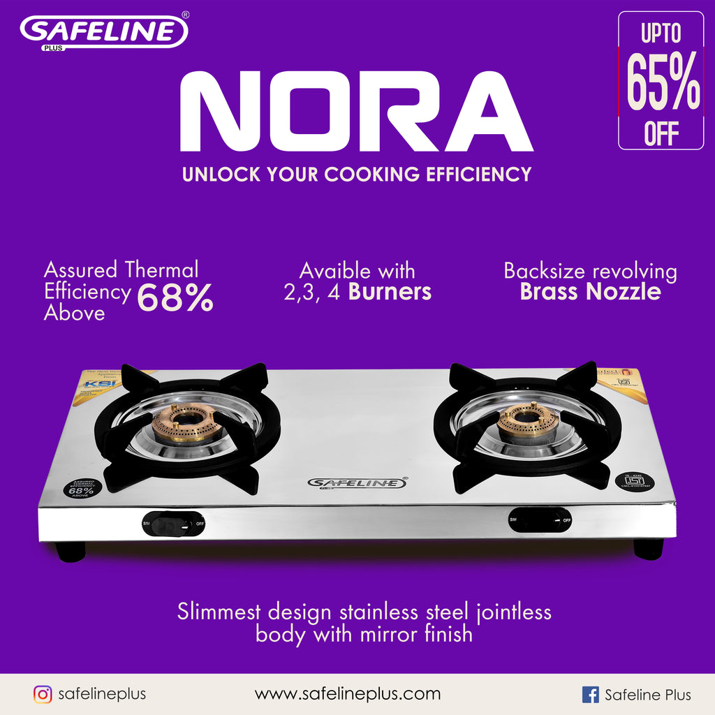 2 burner stainless steel slim design heavy body brass burner. 1 year warranty.