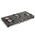 3 burner olivia series premium edge guard gas stove with 2 years warranty (manual ignition)