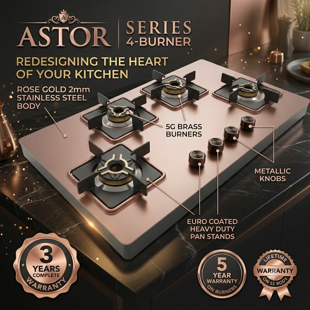 SAFELINE PLUS Astor Series 4-Burner Gas Stove