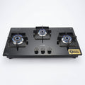 3b built in hob black glass