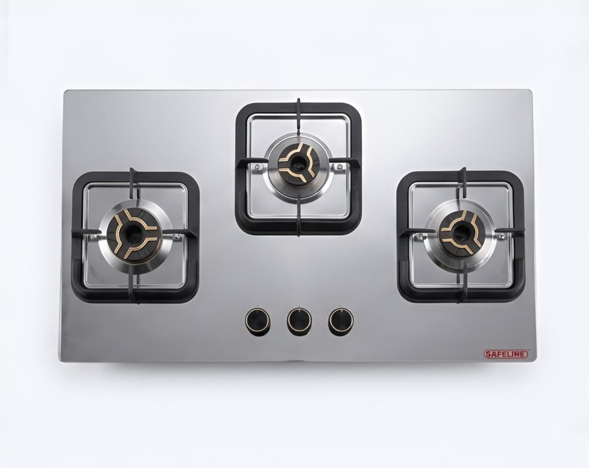3Br ALEX series inbuilt hob auto ignition | 2mm stainless steel | 5g burners | metal knobs