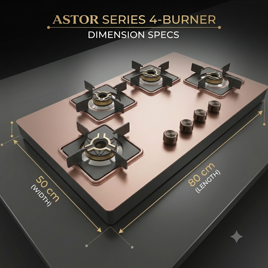 SAFELINE PLUS Astor Series 4-Burner Gas Stove