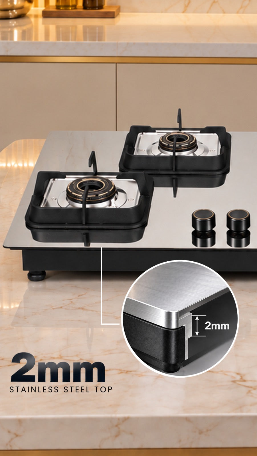 Safeline Plus 4br Alex series stainless steel built in hob automatic