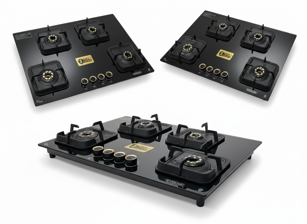 4br 8mm glass built in hob automatic