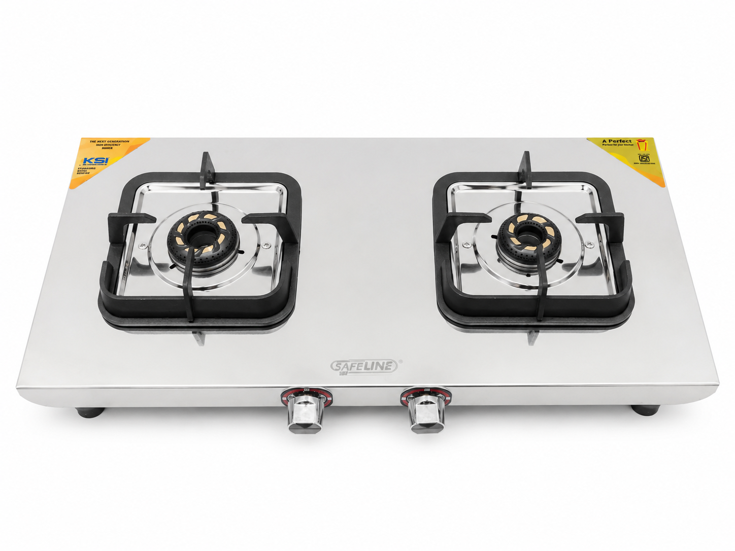 2 burner bahubali 2mm Stainless Steel gas cooktop. Manual ignition. Lifetime warranty on body + 3 years complete warranty.