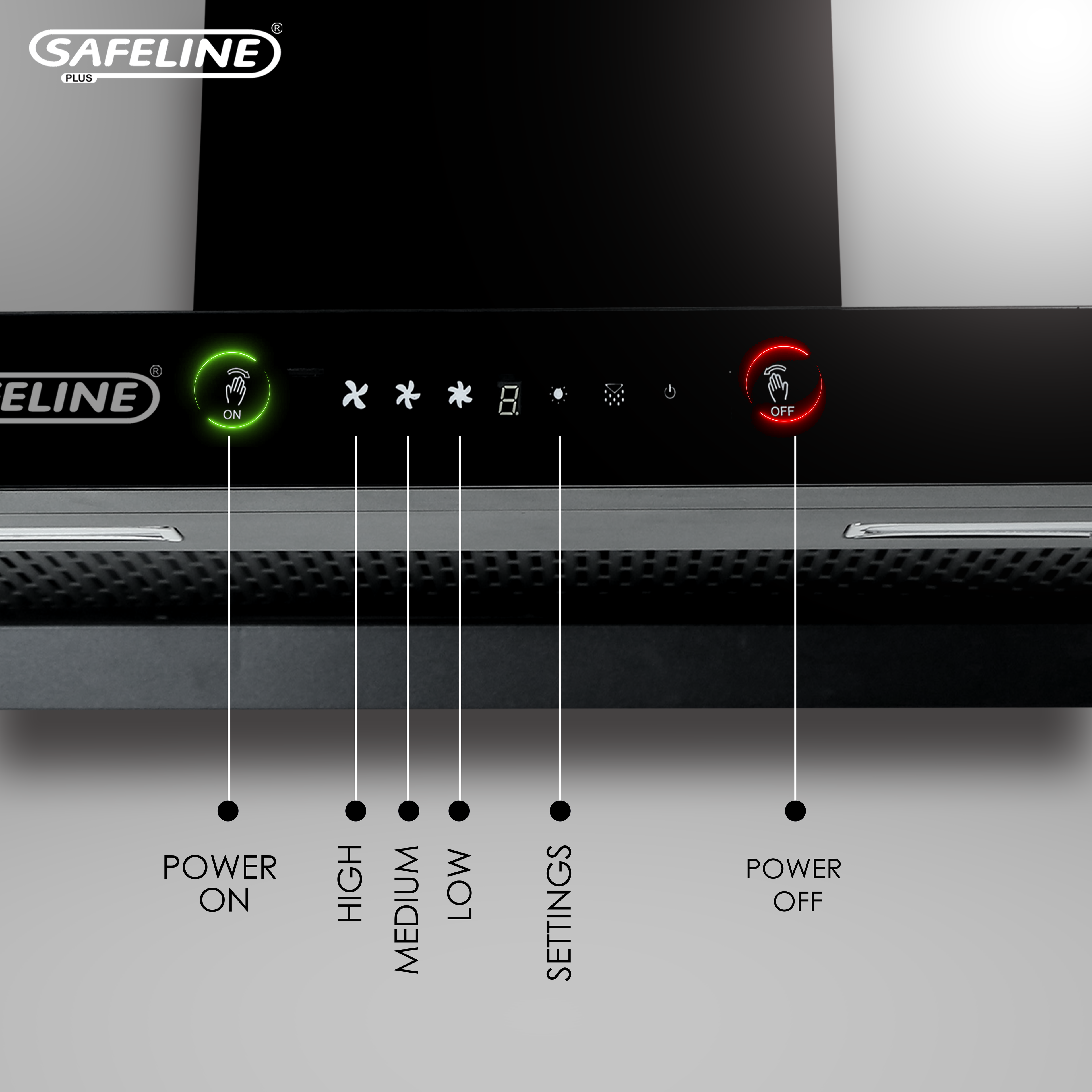 Safeline Plus Stellar chimney 60cm 1300 suction power (2 year warranty)