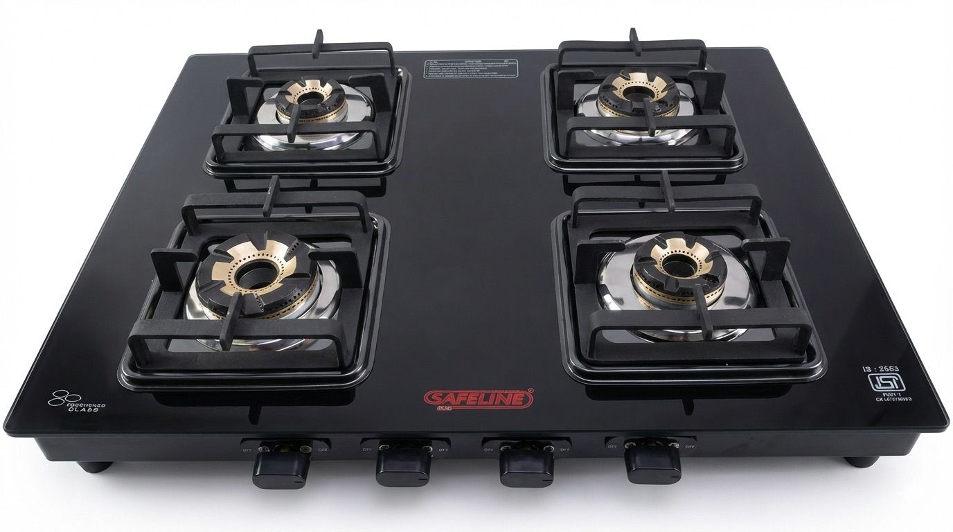 4B BLACK GLASS MANUAL COOKTOP